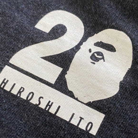 A Bathing Ape BAPE 20th anniversary Hiroshi Ito colab T size L. Beyond Rare - Picture 3 of 5